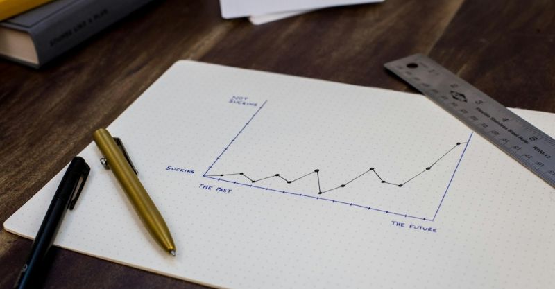 a handwritten graph sitting on a desk