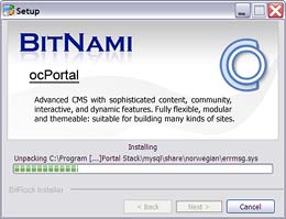 ocPortal with the Bitnami stack installer