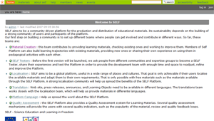 Thumnail of the SELF Drupal site
