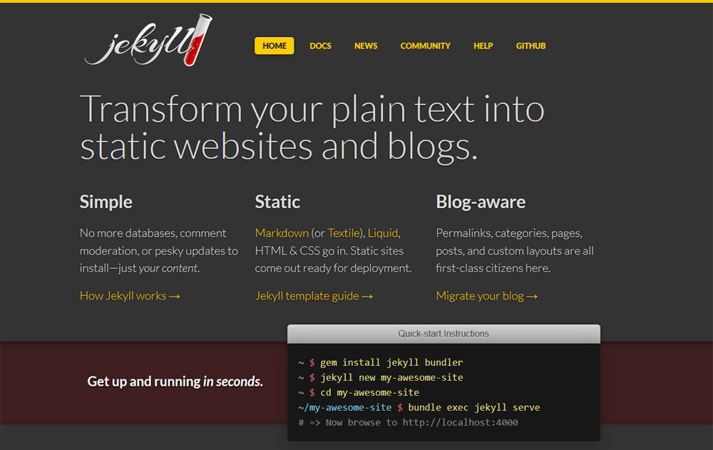 Jekyll screenshot