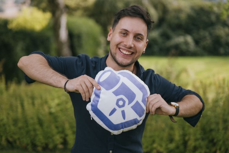 Levente Feher celebrating the launch of Insytful