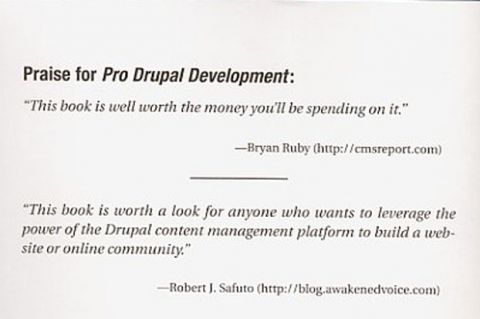 Bryan Ruby Quoted in Drupal book