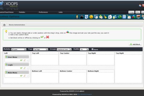 XOOP Screenshot