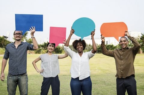 Woman, Man, Group, Office, Teamwork