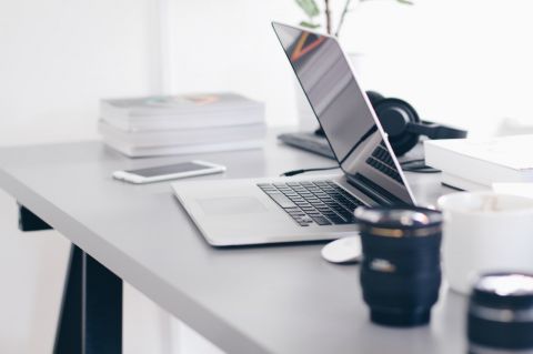 books-computer-desk