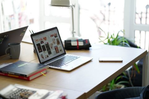 computer on desk