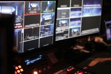 Security monitors in a control room