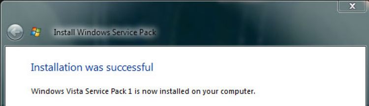 Vista Service Pack 1 Install screenshot